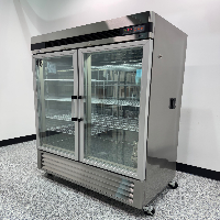 Summit Double Door Stainless Steel Refrigerator image 1